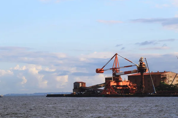 Scenery of the coastal industrial area in Kawasaki City, Kanagawa Prefecture, Japan