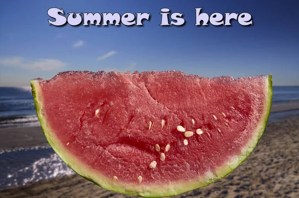 Erfrischende Sommer-Wassermelone — Stockfoto