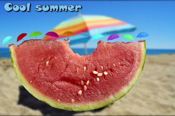 Erfrischende Sommer-Wassermelone — Stockfoto