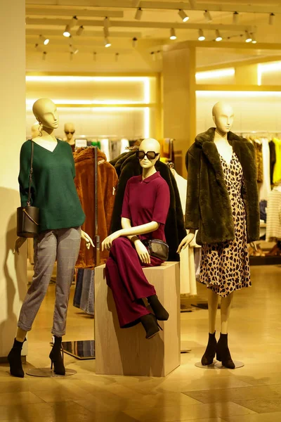 Manequins Acessórios Forma Mostra Janela Loja Mercado Shopping Loja — Fotografia de Stock