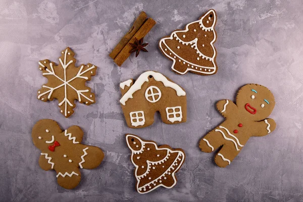 Noel kurabiyeleri, gingerbread. Noel arka plan