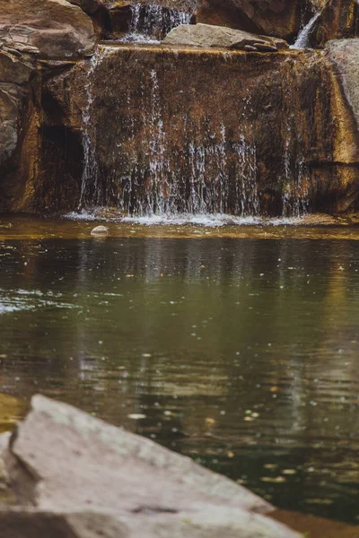 Bela Cachoeira Close Natureza Das Pedras — Fotografia de Stock