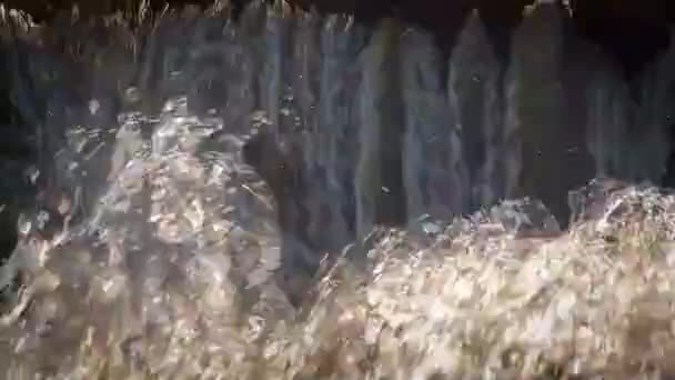 Деталь Водоспаду Регіоні Вогези Франції Мозель Річці Місті Bussang — стокове відео