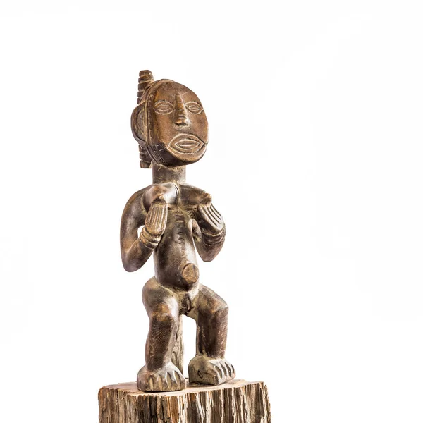 Afrikanische Ethnische Holzschnitzerei Aus Luba Ethnie Zaire — Stockfoto