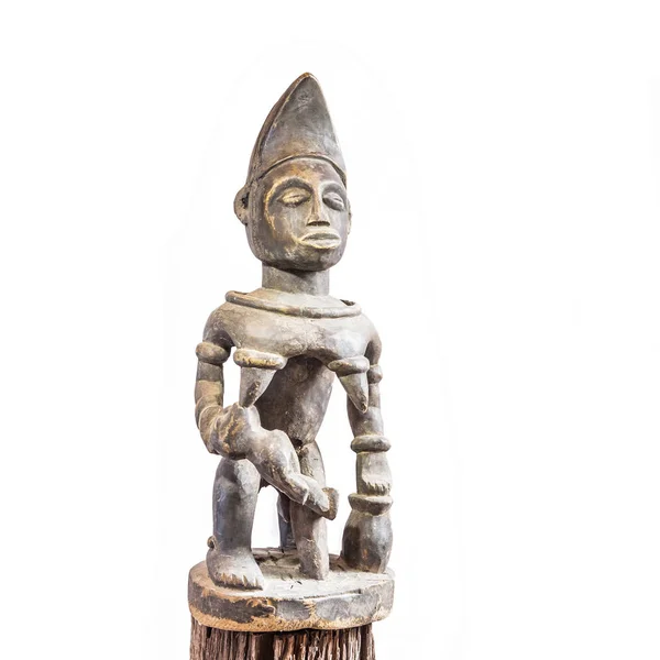 Scultura Etnica Africana Legno Etnia Yoruba Nigeria — Foto Stock