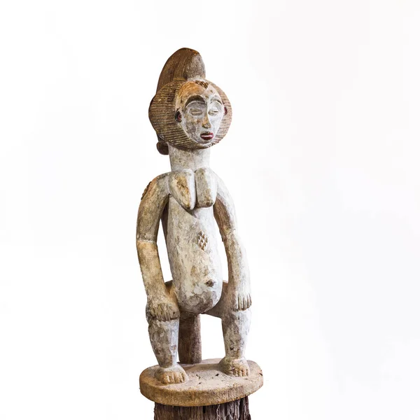 Madeira Étnica Africana Esculpida Tanzânia — Fotografia de Stock