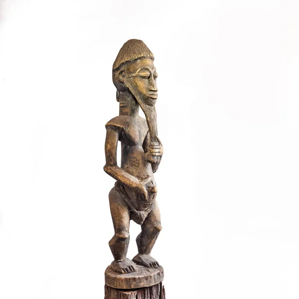 Afrikanska Etniska Wood Carving Från Baule Etniska Elfenbenskusten — Stockfoto