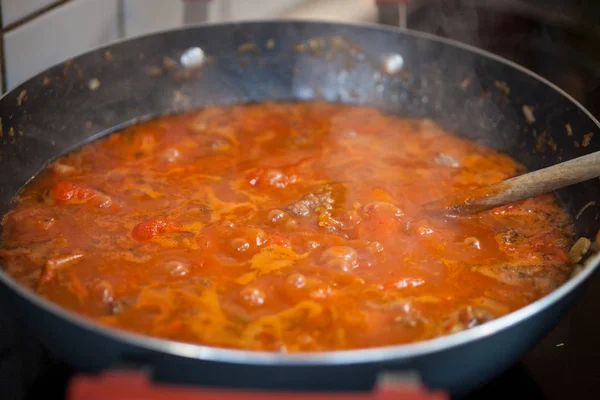 Tomato Sauce Pan Bolognese Ragu — Stock Photo, Image