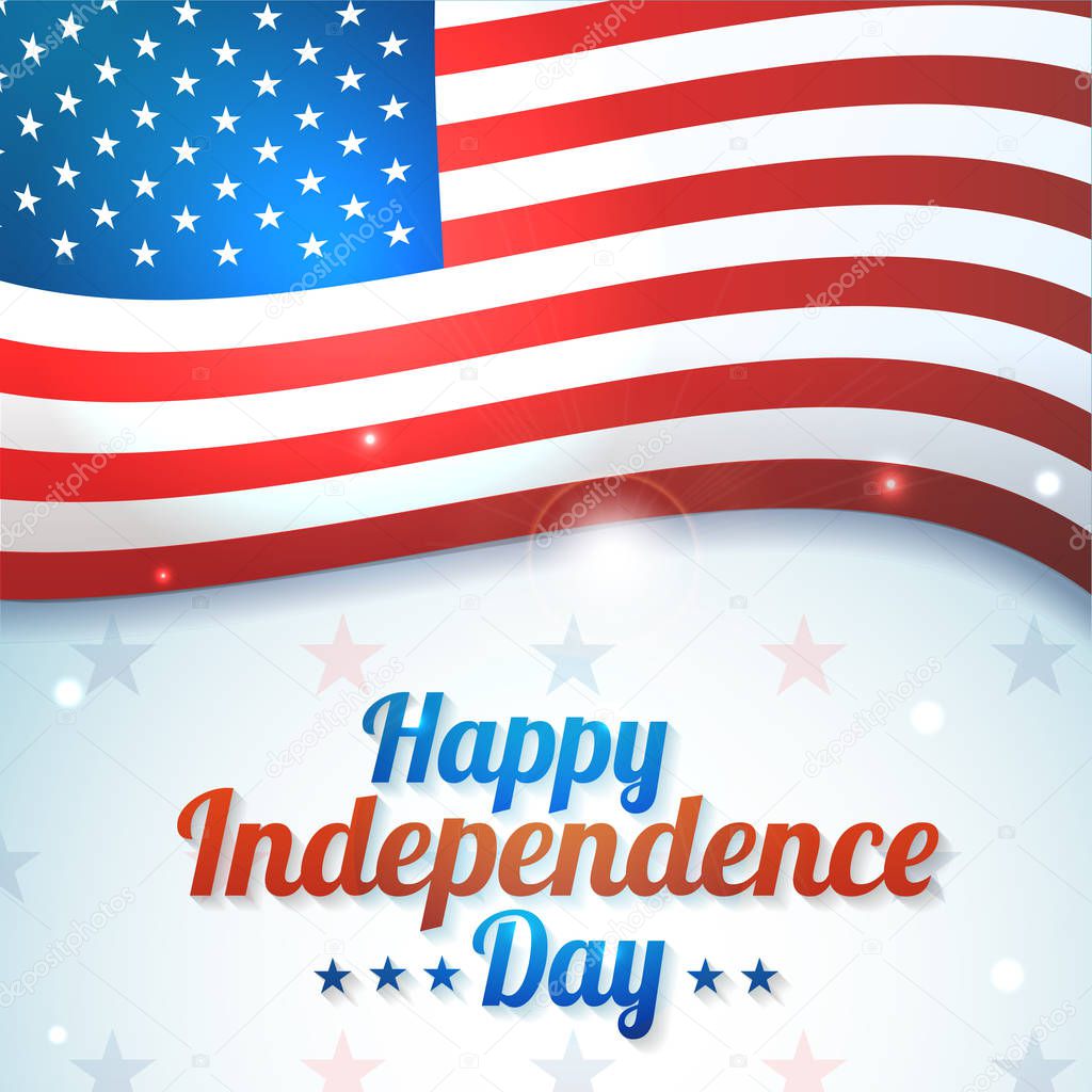 Background banner for 4th july, Independence Day. USA celebration. Vector design Happy Independence Day