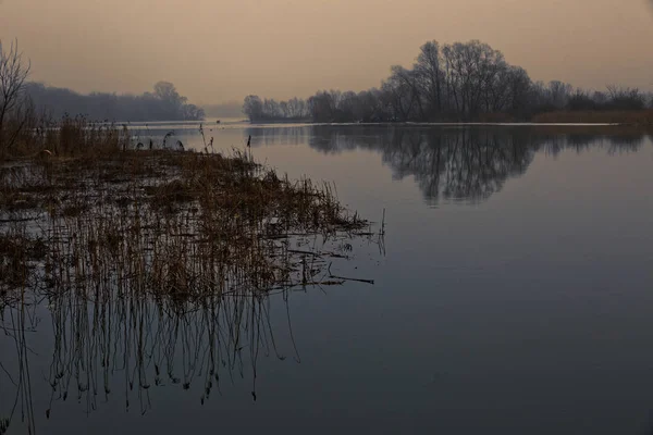 Hermosos tonos de color de la zona costera del río Voronezh en el período inicial de la primavera . —  Fotos de Stock