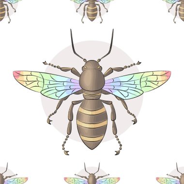 Arı bal arısı desen