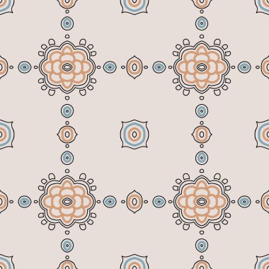 Soyut oryantal desen doodle zentangle