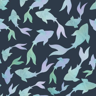 Elle çizilmiş oryantal illüstrasyon kırmızı koi ile el çekilmiş seamless modeli carps