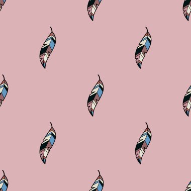 tüy tüy veya yaprak el çekilmiş Dikişsiz desen vektör