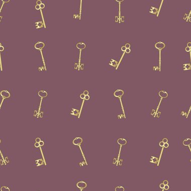 Antika, antika tarzı koleksiyon tuþlayýn. Vector silhouettes Seamless Modeli