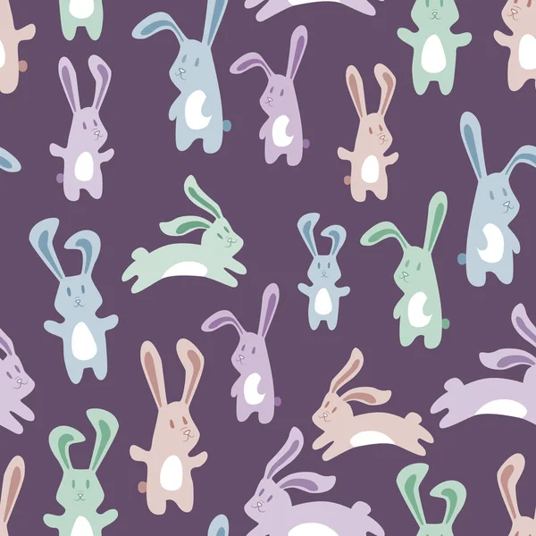 Пастельний кролячий біт тваринний візерунок на Великдень — стоковий вектор