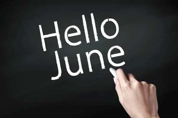 Hand writing June. May this month have a successful start and a lot of great achievements in the end!
