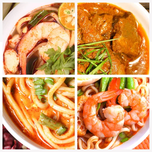 Asya Lezzetli Yiyecek Birçok Kültürel Etkileri Ile Dünyanın Eşsiz Mutfakları — Stok fotoğraf