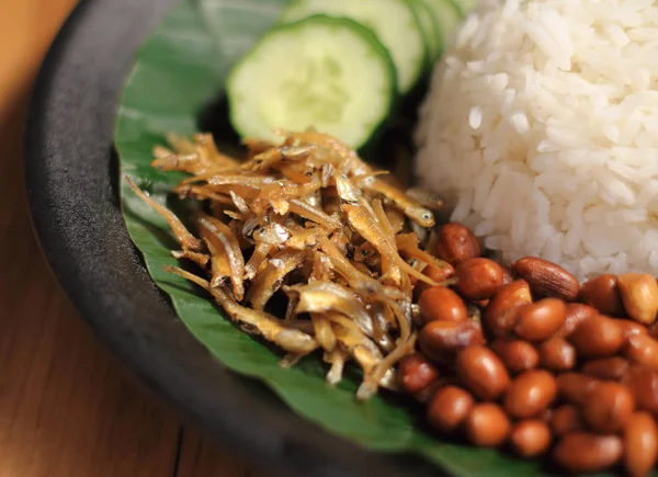 Nasi Lemak Adalah Makanan Yang Umum Ditemukan Malaysia Brunei Dan — Stok Foto