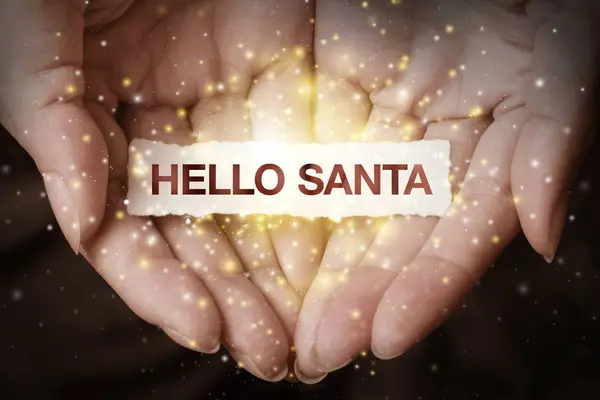 Привет Санта Желаю Прекрасных Воспоминаний Веселый Сезон — стоковое фото