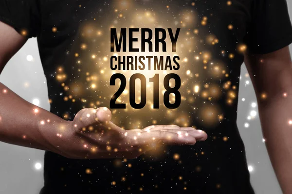 Kéz Találat Karácsonyi 2018 Kívánság Csodálatos Emlékek Örömteli Szezonban — Stock Fotó