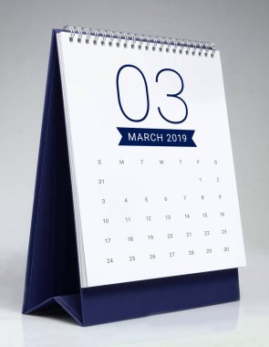 Mart 2019 için basit Masa Takvimi