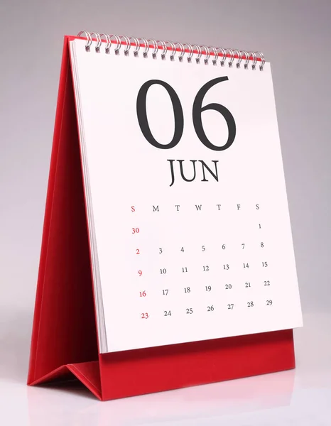 Einfacher Schreibtischkalender Für Juni 2019 — Stockfoto