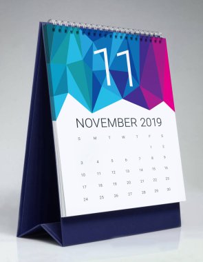 Kasım 2019 için basit Masa Takvimi