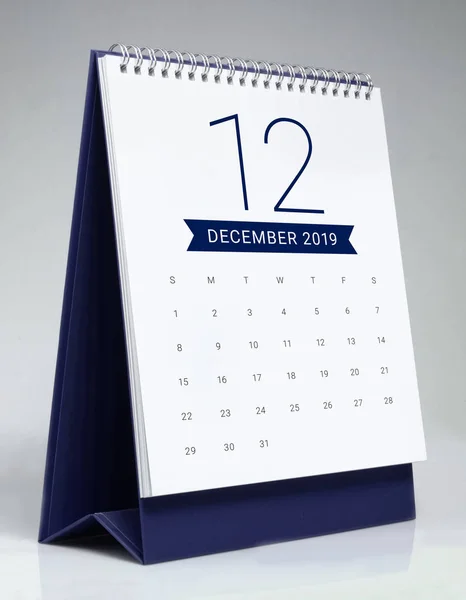 Jednoduchý Stolní Kalendář Prosinec 2019 — Stock fotografie