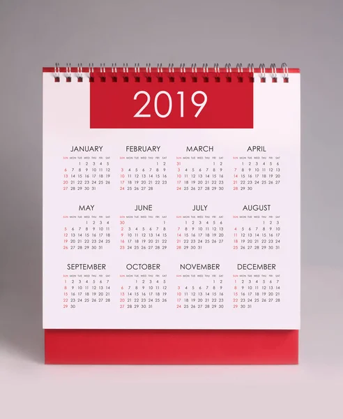Simple Desk Calendar 2019 — Stock Photo, Image