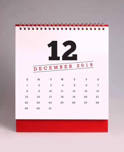 Jednoduchý Stolní Kalendář Prosinec 2019 — Stock fotografie
