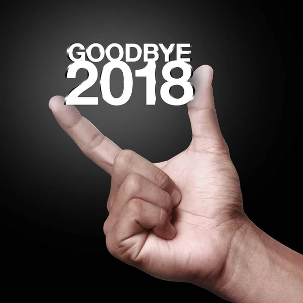 Sbohem 2018 2019 Uvítání Přejeme Vám Nový Rok Plná Kouzla — Stock fotografie