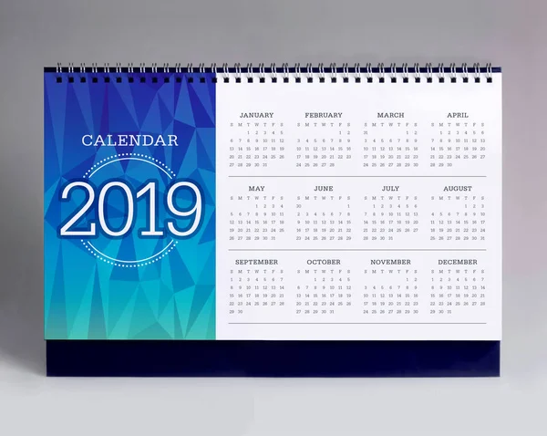 Απλό Επιτραπέζιο Ημερολόγιο Για 2019 — Φωτογραφία Αρχείου