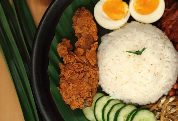 Nasi lemak makanan Asia — Stok Foto