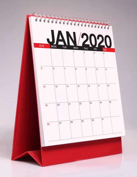 Enkel Skrivbordskalender 2020-januari — Stockfoto