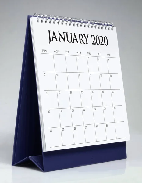 Enkel Skrivbordskalender 2020-januari — Stockfoto