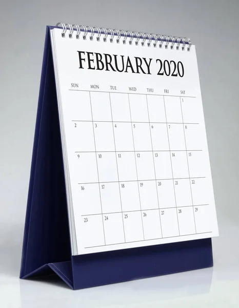 Calendar birou simplu 2020 - Februarie — Fotografie, imagine de stoc