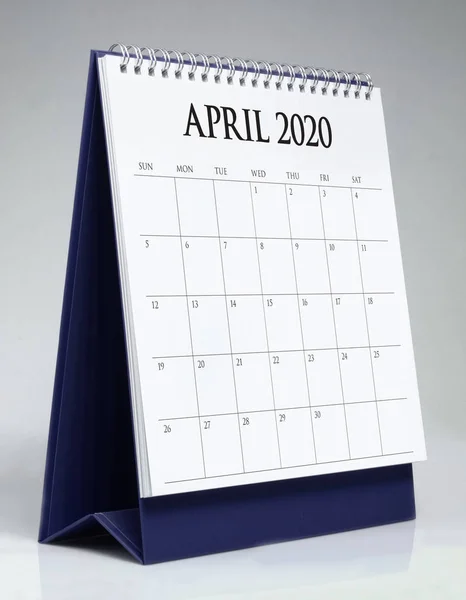 Calendar birou simplu 2020 - Aprilie — Fotografie, imagine de stoc