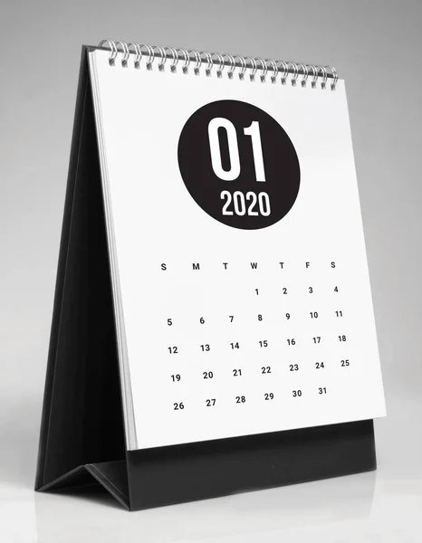 सरल डेस्क कैलेंडर 2020 जनवरी — स्टॉक फ़ोटो, इमेज