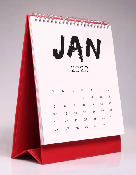Calendario de escritorio simple 2020 - Enero — Foto de Stock