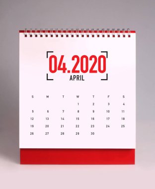 Basit masa takvimi 2020 - Nisan