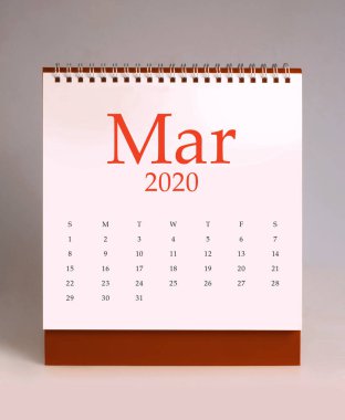 Basit masa takvimi 2020 - Mart