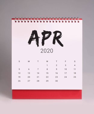 Basit masa takvimi 2020 - Nisan