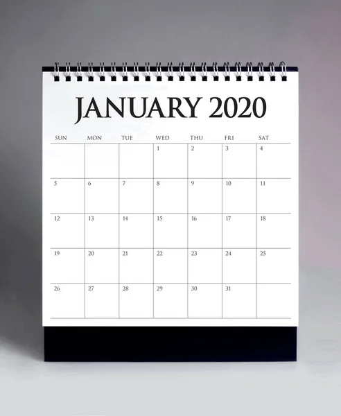 Calendario de escritorio simple 2020 - Enero — Foto de Stock