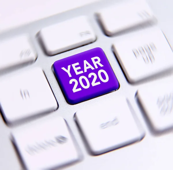 Año 2020 en el teclado . — Foto de Stock