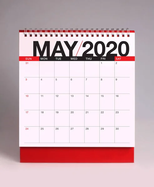 Simple desk calendar 2020 - May — Stock Photo, Image