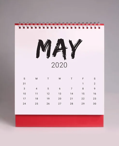 간단한 책상 달력 2020 - 5 월 — 스톡 사진