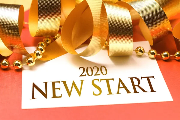 New start 2020 with gold decoration.