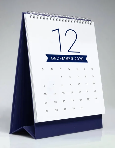 Calendario scrittoio semplice 2020 - dicembre — Foto Stock