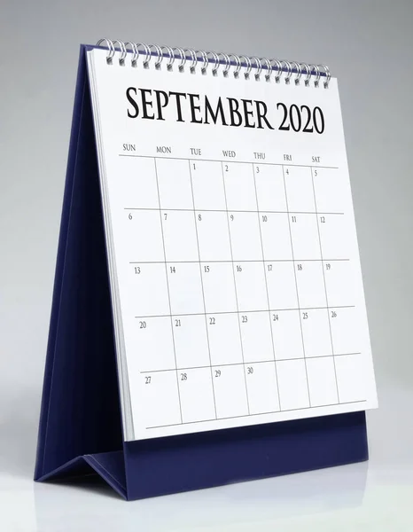 Calendário escrivaninha simples 2020 - setembro — Fotografia de Stock